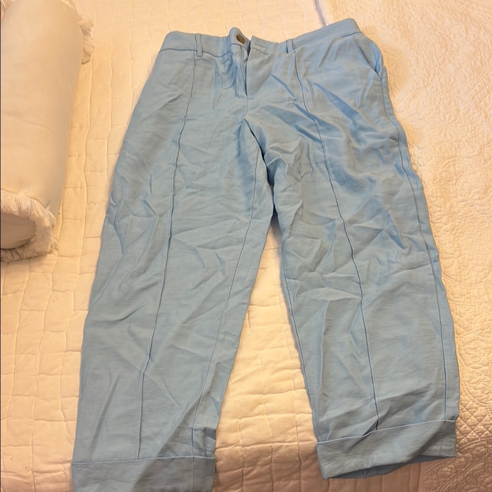 Blue Chinos Relaxed Fit Cotton Blend